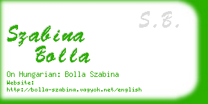 szabina bolla business card